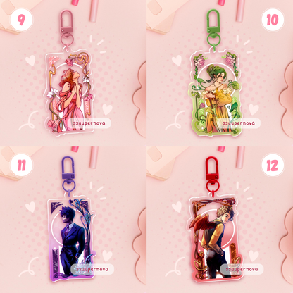 Art Nouveau - Acrylic Charms (Made to order)