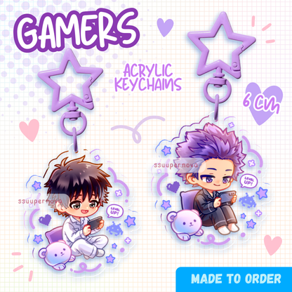 Gamers - Acrylic charms (Made to order)