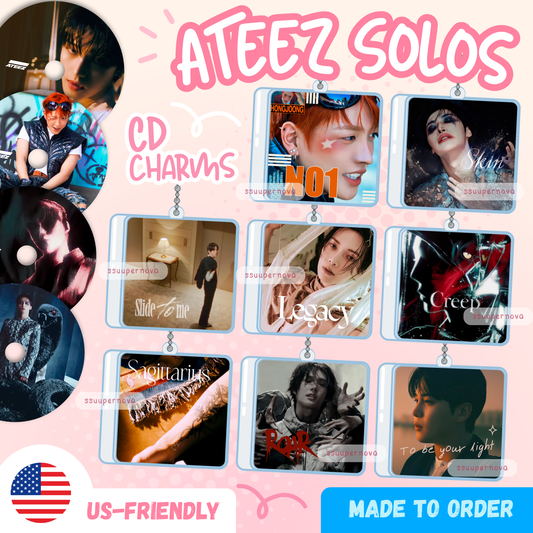 ATEEZ - Solos CD charms (Made to order)