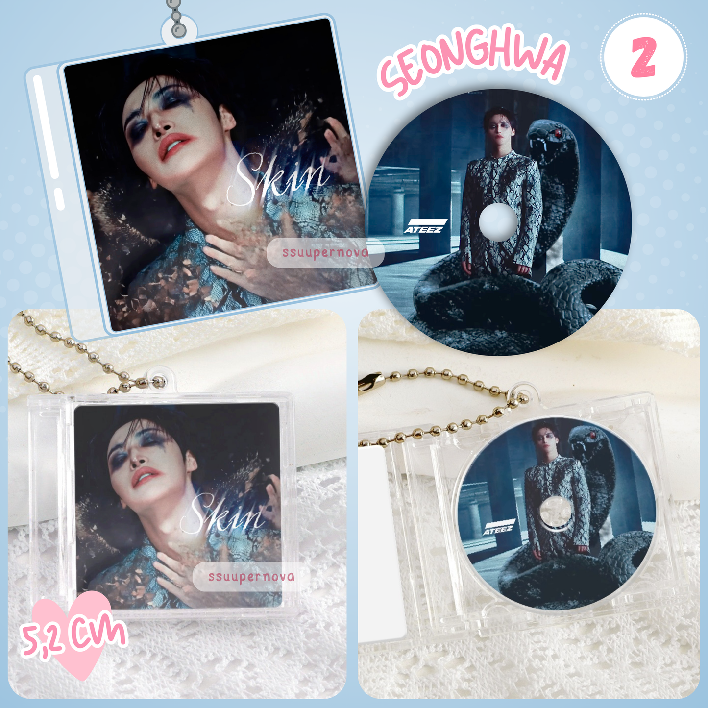 ATEEZ - Solos CD charms (Made to order)