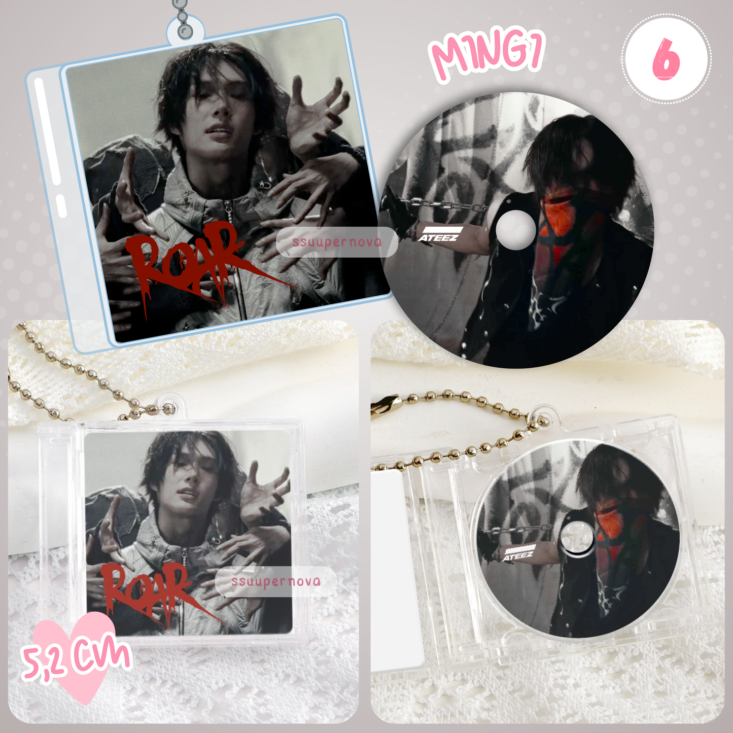 ATEEZ - Solos CD charms (Made to order)