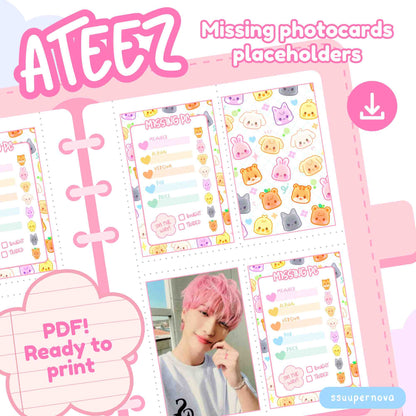 ATEEZ "Tinyteez" Binder fillers