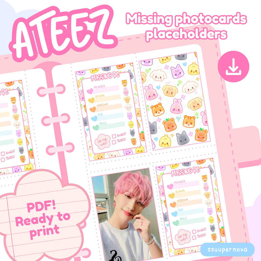 ATEEZ "Tinyteez" Binder fillers