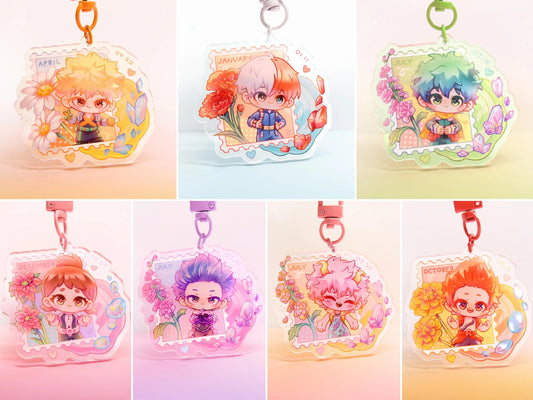 Birth stones and flowers charms v.1 (leftover)