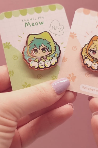 Meow enamel pins