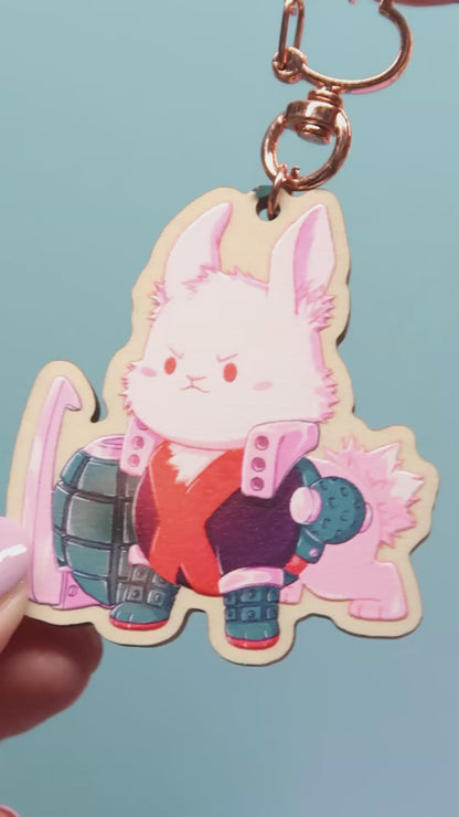 Bunnies Wood Charms (Made to order)