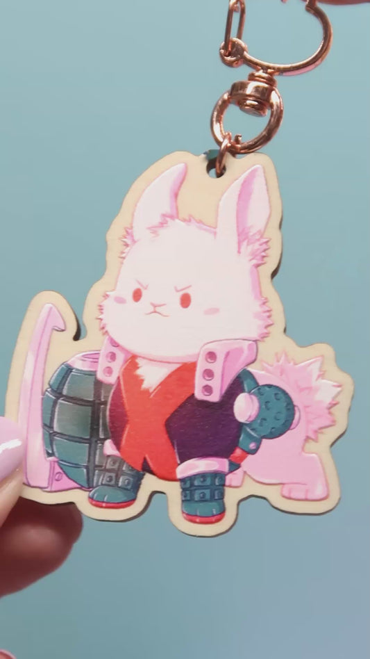 Bunnies Wood Charms (Made to order)