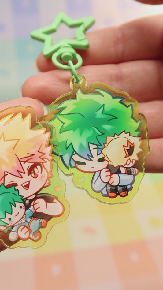 Hero plushies - Acrylic charms (Made to order)